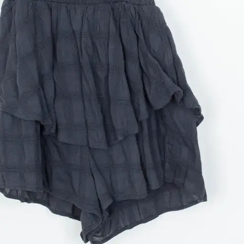 American Eagle Womens Tiered Open Back Romper Size XS Gray Sleeveless Coquette