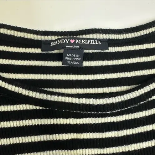 Brandy Melville  Striped Black & White Ribbed Knit Dress - XS/S