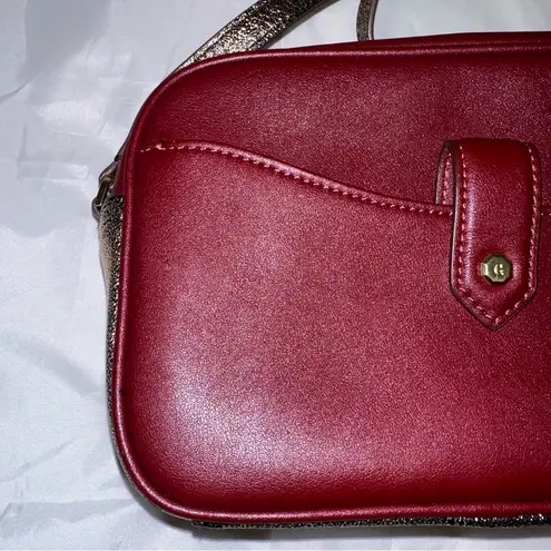 Vintage Gili Got It Love It Leather Cranberry Crossbody Purse Original Box Red