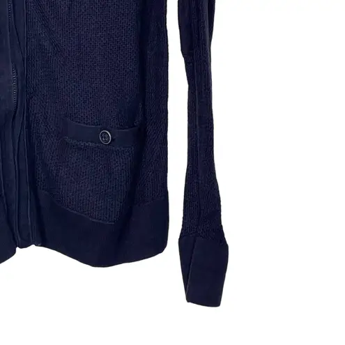 Banana Republic  Rabbit Hair Full Zip‎ Hoodie Sweater Women Large Button Pocket