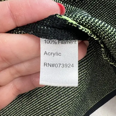 Ming Wang S Small Cardigan Sweater Abstract Knit Jacket Beaded Collar Career