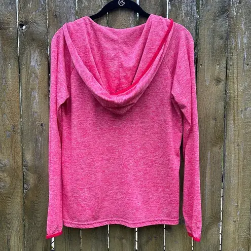 Under Armour  Tech Twist Hoodie Henley Pink Long Sleeve Shirt Sz S