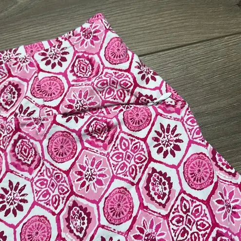 IBKUL 15” Terra Print Swing Golf Skirt Skort Pink Size Large