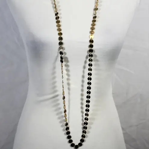 Vintage 60s Gold Mod Medallion Necklace | Sharon Tate Style