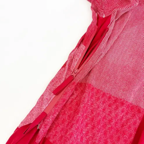 Rundholz Black Label Bubble Balloon Midi Dress In Red Chili Print Lagenlook