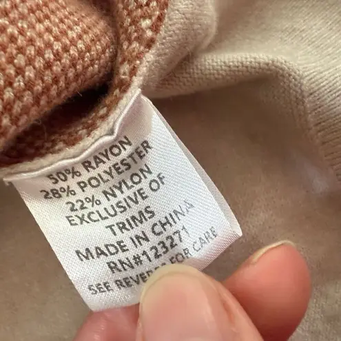 Stella Tweed Beige Teddy Bear Sweater XL