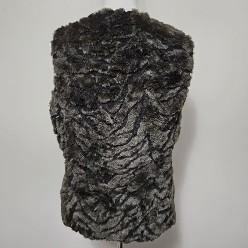 Dana Buchman Dana Bachman Brown Faux Fur Vest Size Medium Luxury Contemporary