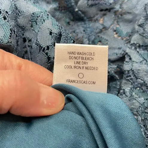 Francesca's NWT Teal Blue Lace Halter Backless Mini Dress Large
