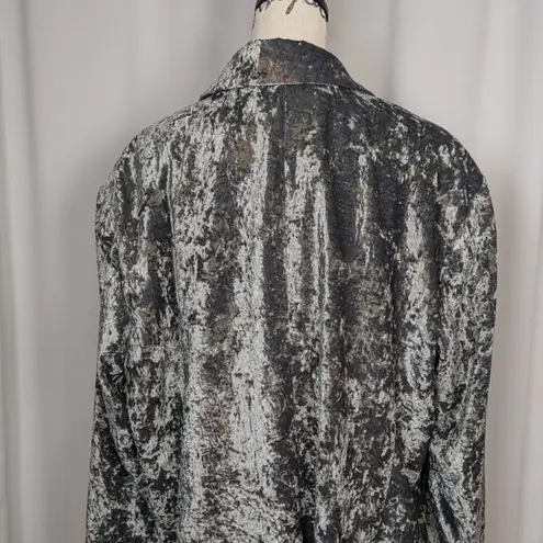 Treasure & Bond Double Breasted Crushed Velvet Blazer Gray Size 2X
