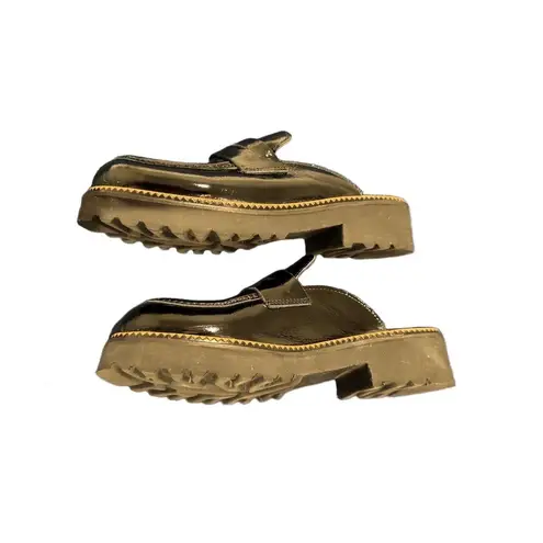 Bueno Black Patent Amber Women's Open Back Clog Slip-On US 7