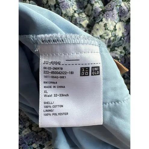 Paul & Joe x Uniqlo Maxi Floral Boho Skirt Size XL Blue