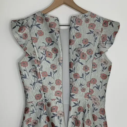 Gal Meets Glam Lola Midi Dress Floral Blue Pink Womens Size 6