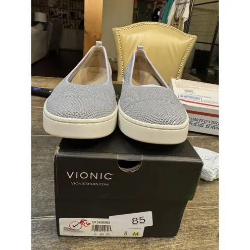 Vionic Uptown Skimmer Women's Knit Slip-on Comfort Shoe Light Grey Size 8