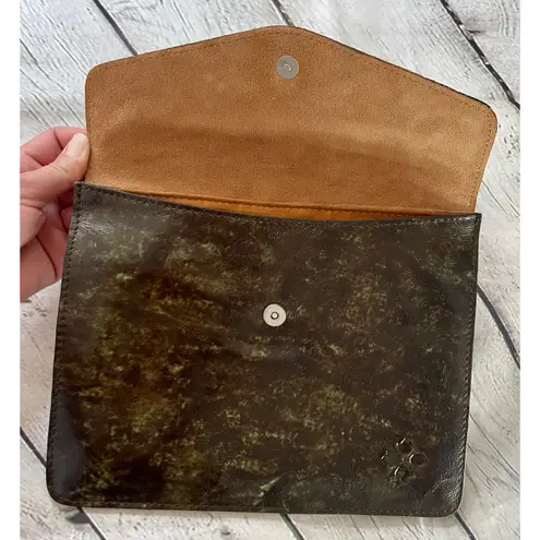 Patricia Nash Tooled Turquoise Leather Envelope Clutch