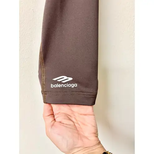 Balenciaga NWOT Activewear Pull On High Waisted Skinny Athletic Leggings Brown S