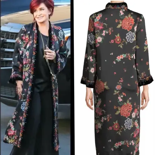 Johnny Was  Velvet-Trim Floral Kimono/Jacket NWT (oversized)