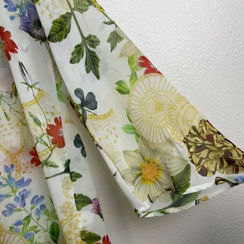 Jeanne pierre Kilfa Taj Tunic Floral Chiffon Sheer Boho Resort Multi Coverup