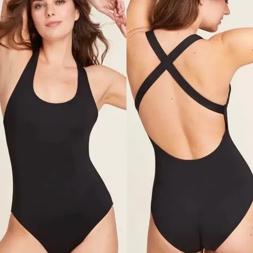 ANDIE  Swim The Tulum One Piece Cross Back Black Swimsuit M Medium New