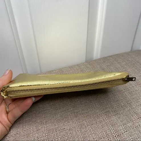 VINTAGE Gold Clutch Wallet Coin Purse Small Accessory Bag, hidden pocket under