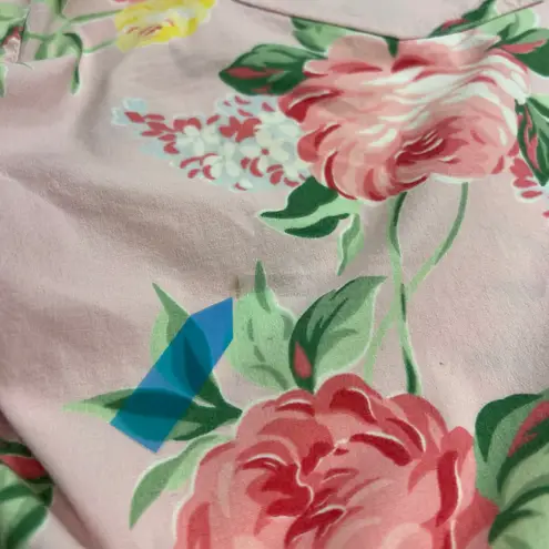 Lauren Ralph Lauren Pink Roses Floral Ankle Pants Mid Rise 26 Inseam Size 6