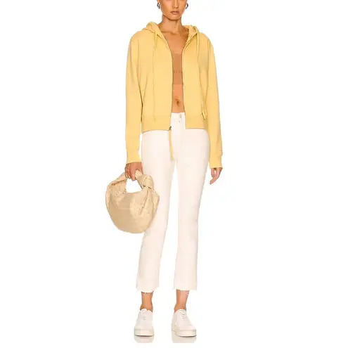 Mother The Mid Rise Dazzler Crop Fray Jean Cream Puffs Size 28 6 US NWOT Raw Hem