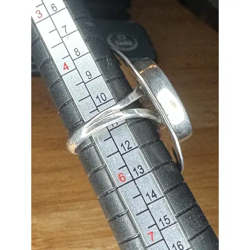 Frank Ramone Navajo Sterling Silver Mother Of Ring Size 5 Signed F Ramone White