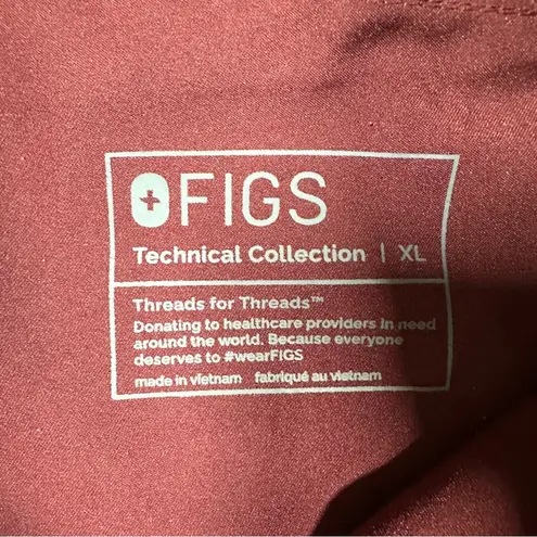 FIGS  Women’s Nepal Skinny Scrub Pants Pull On Limited Edition in Burgundy XL thumbnail 9