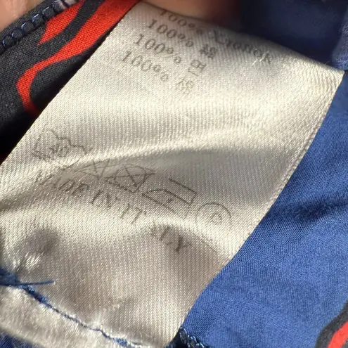 La DoubleJ Short and Sassy Floral Print Tiered Ruffle Cocktail Dress Size XL Blue