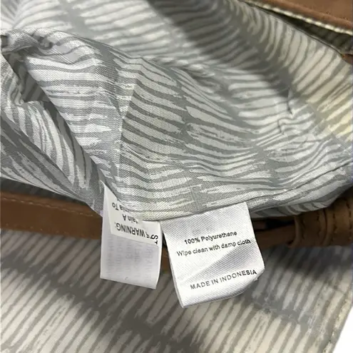 Tan Brown Embossed Studded Faux Leather Suede Crossbody Purse 10 x 7.5 inches