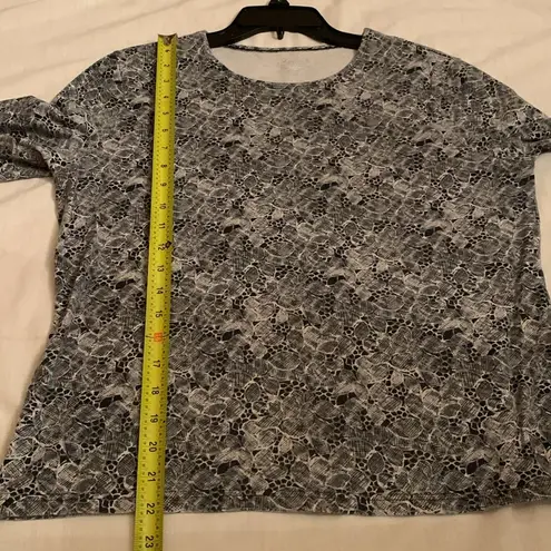 kim rogers Kim Rodgers cotton spandex geometric long sleeve top large L