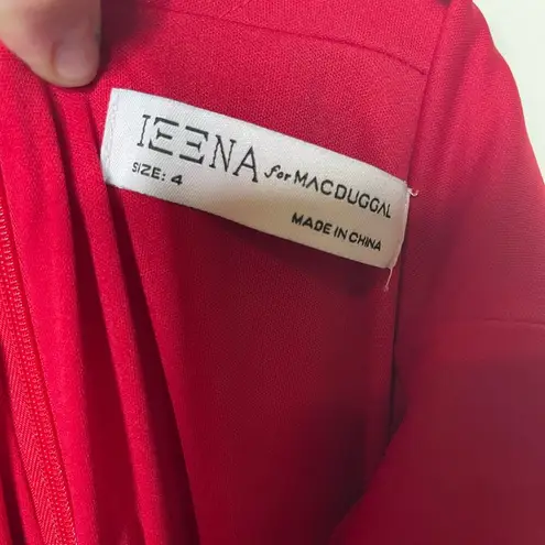 Mac Duggal NWT Ieena Sleeveless V Neck Jersey Gown in Red sz 4 12336