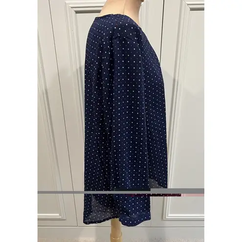 Fun2Fun  Polka Dot Blouse Red White & Blue Patriotic Officewear Classic July 4th