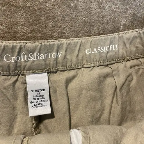 Croft & Barrow  Skort Womens 14 Stretch Classic Fit Beige Mini Golf Hiking Active