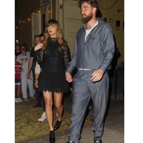 Simkhai Signature Joy Guipure Lace Mini Dress Black size 4