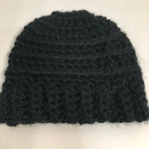 The North Fork black knit hat beanie winter hat North Fork Long Island NWOT