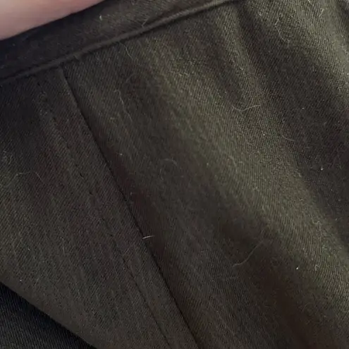 Y2K Norton Studio Petites Faux Suede Midi Pencil Skirt Brown 10P