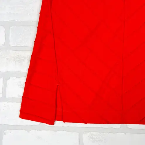 Anthropologie Tank Top XS Warm Orange Sleeveless Chevron Casual Cute Red