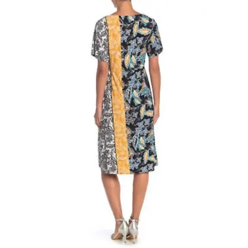 London Times Women’s Tri Color Paisley Midi Dress Plus Size 2X NWT