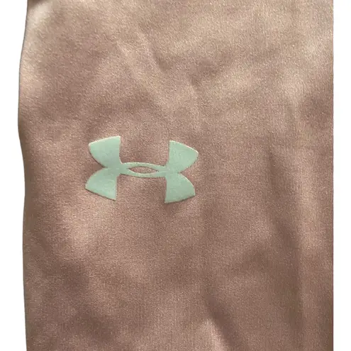 Under Armour -BLUSH COLOR LEGGINGS-SIZE XS Blush pink athletic leggings, has back pocket, drawstring waist, excellent condition  Measurements: Waist: side to side 12-14 inches  Inseam: 17 inches