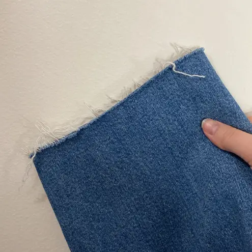 New J Crew Factory exposed button fly light wash essential straight jeans sz 35T Blue