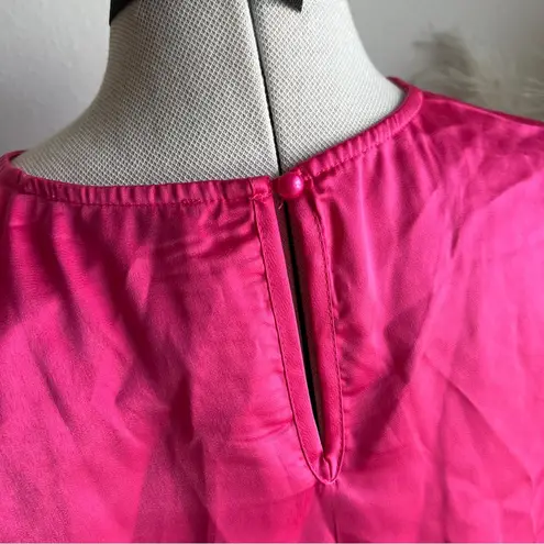 PRETTYGARDEN Hot Pink Long Sleeve Crop Top Blouse NWT