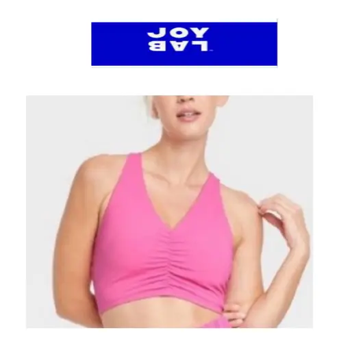 JoyLab Pink Ruched Activewear Sport Bra M