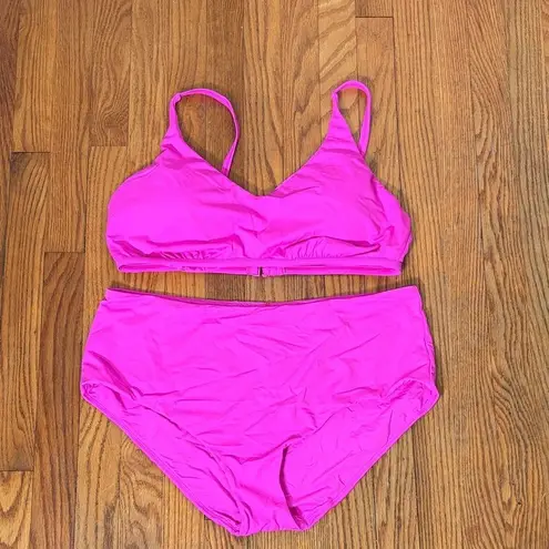 ANDIE Bukini Set Valencia Top Bikini Bottom Neon Orchid Pink size XXL NWT/NWOT