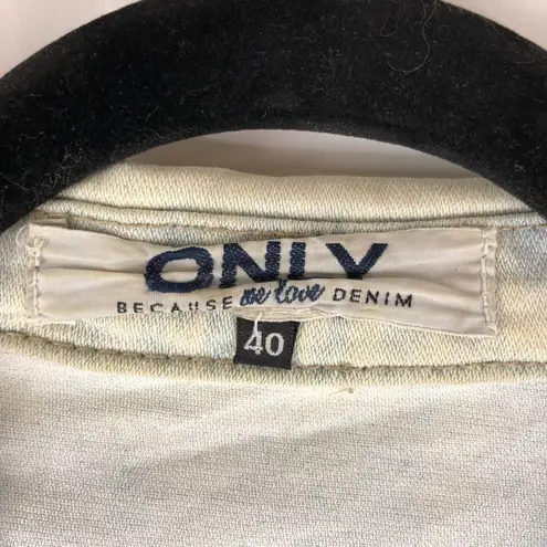 Only Womens Denim Jacket Retro Trucker Light Wash Stretch US L