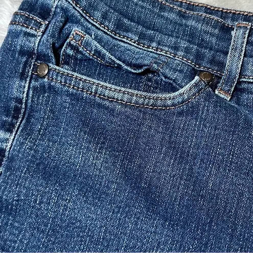 Bandolino Mandie Blue Jeans Womens 16S Embroidered Faded Casual Denim Classic