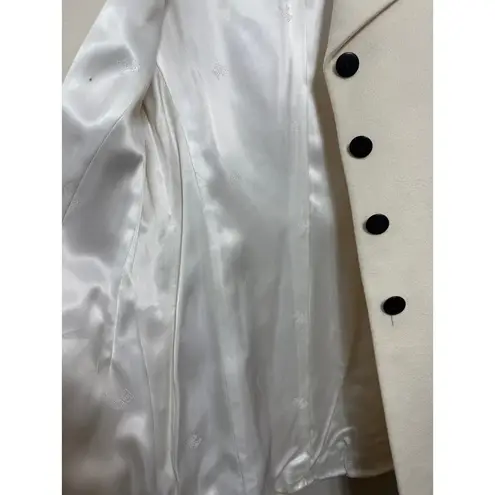 Escada Cashmere Wool Blend Ivory Winter White Coat Sz. 34 (US XS)