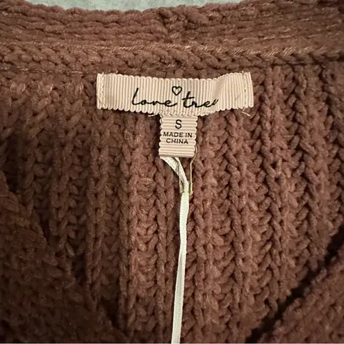 Love Tree NWT  maroon cropped sweater cardigan size S