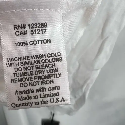 Michael Lauren  White Long Sleeve Open‎ Shoulder Top Size Large New - Image 6