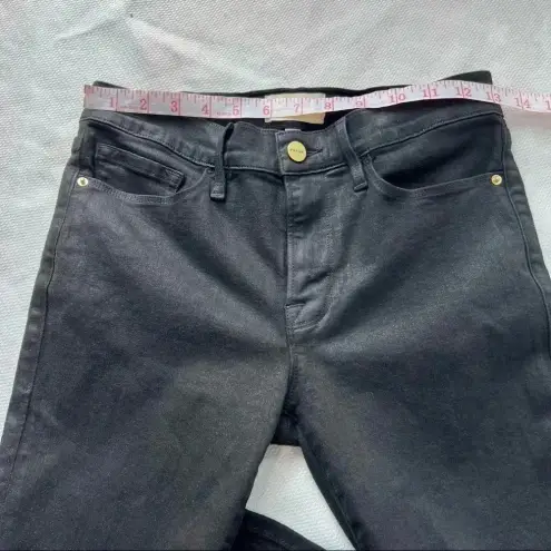frame denim Frame Le Skinny De Jeanne Noir Coated Jeans size 27