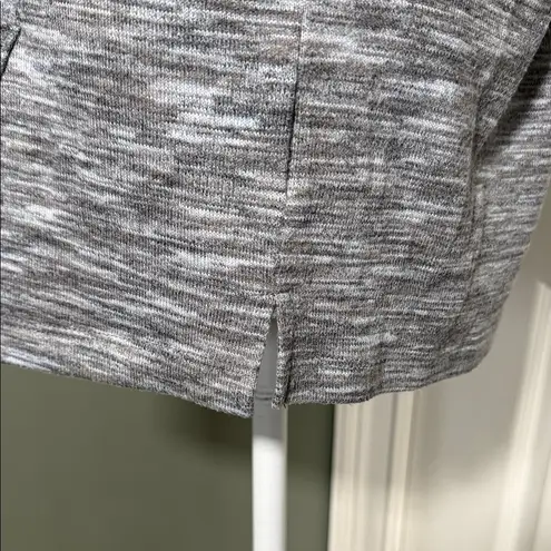 Vintage America Lightweight Hooded Knit Top Gray Marled Long Sleeve Size L Size L